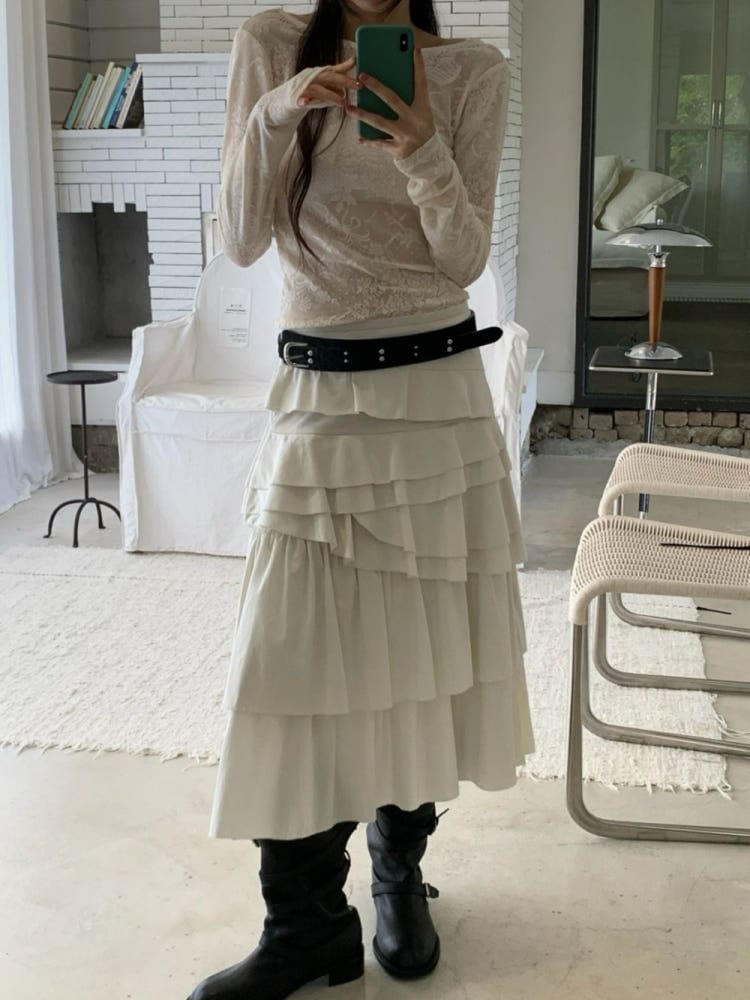 韩国爆款！搭配任何衣服都能穿出时髦层次感的不规则半身裙