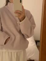 个小子友有款 超韩嘟羊羔毛套装 白拼粉 和灰色