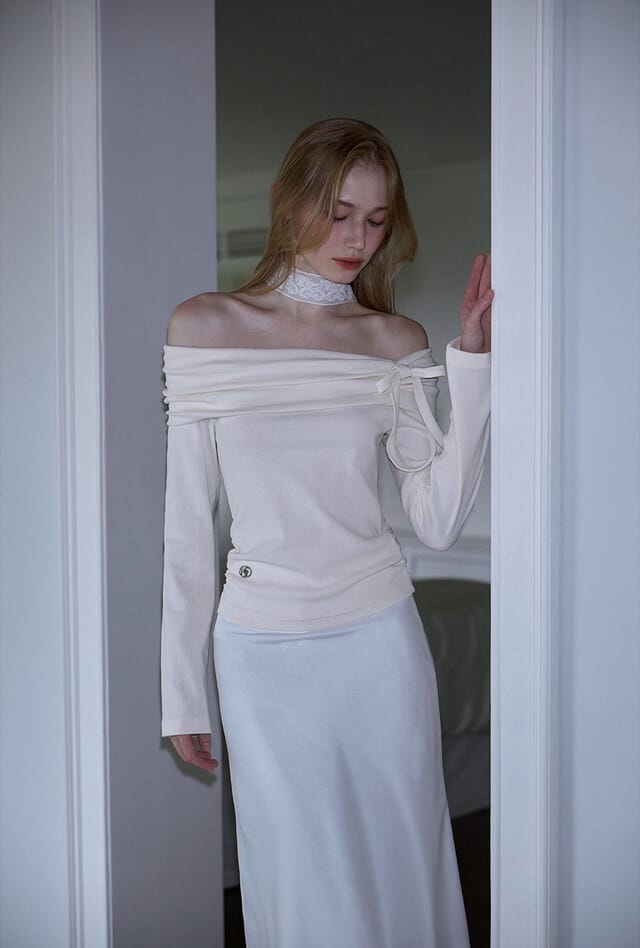 Rose Frantz Tiffany Off Shoulder Long Sleeve [Cream]