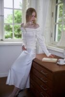 Rose Frantz Tiffany Off Shoulder Long Sleeve [Cream]