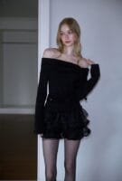 Rose Frantz Tiffany Off Shoulder Long Sleeve [Black]