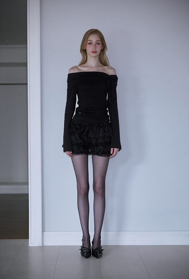 Rose Frantz Tiffany Off Shoulder Long Sleeve [Black]