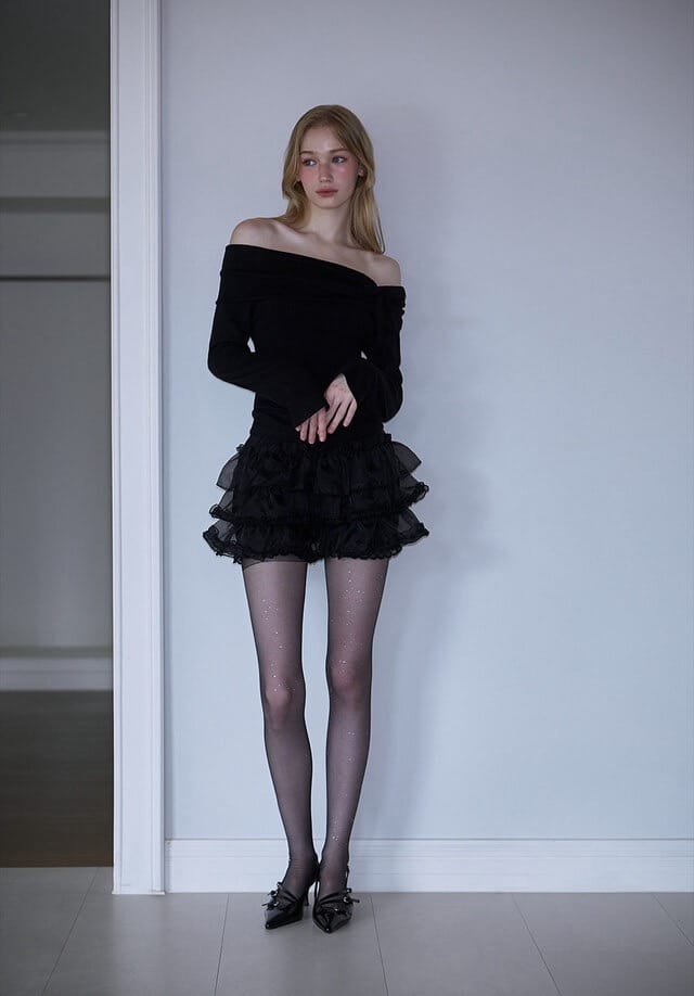 Rose Frantz Tiffany Off Shoulder Long Sleeve [Black]