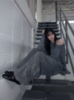 RENSE Loose Fit Turtleneck Tee Blue Stripe