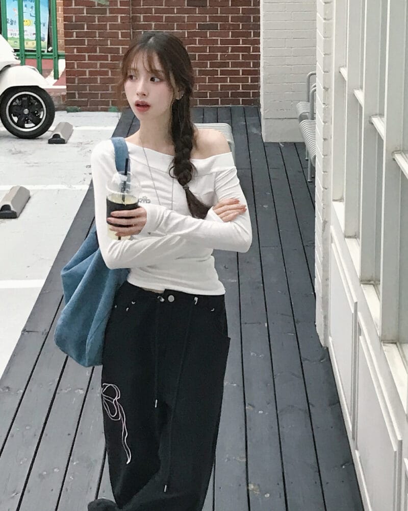 Cloudemotion 十字架斜肩上衣