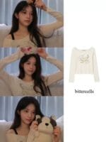 Bitter Cells Fog Cat Boat Neck Long Sleeve-Ivory