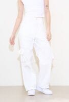 illigo Nylon String Cargo Banding Pants White (Izna Bang Ji-min wearing)