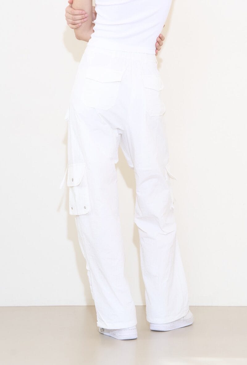 illigo Nylon String Cargo Banding Pants White (Izna Bang Ji-min wearing)