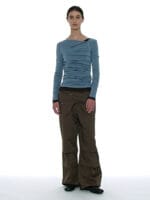 Partimento DOUBLE FACED PINTUCK DRAPE TOP (2 PACK)_DUSTY BLUE