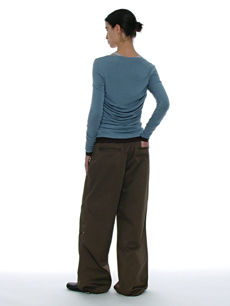 Partimento DOUBLE FACED PINTUCK DRAPE TOP (2 PACK)_DUSTY BLUE