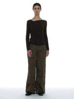 Partimento DOUBLE FACED PINTUCK DRAPE TOP (2 PACK)_DUSTY BLUE