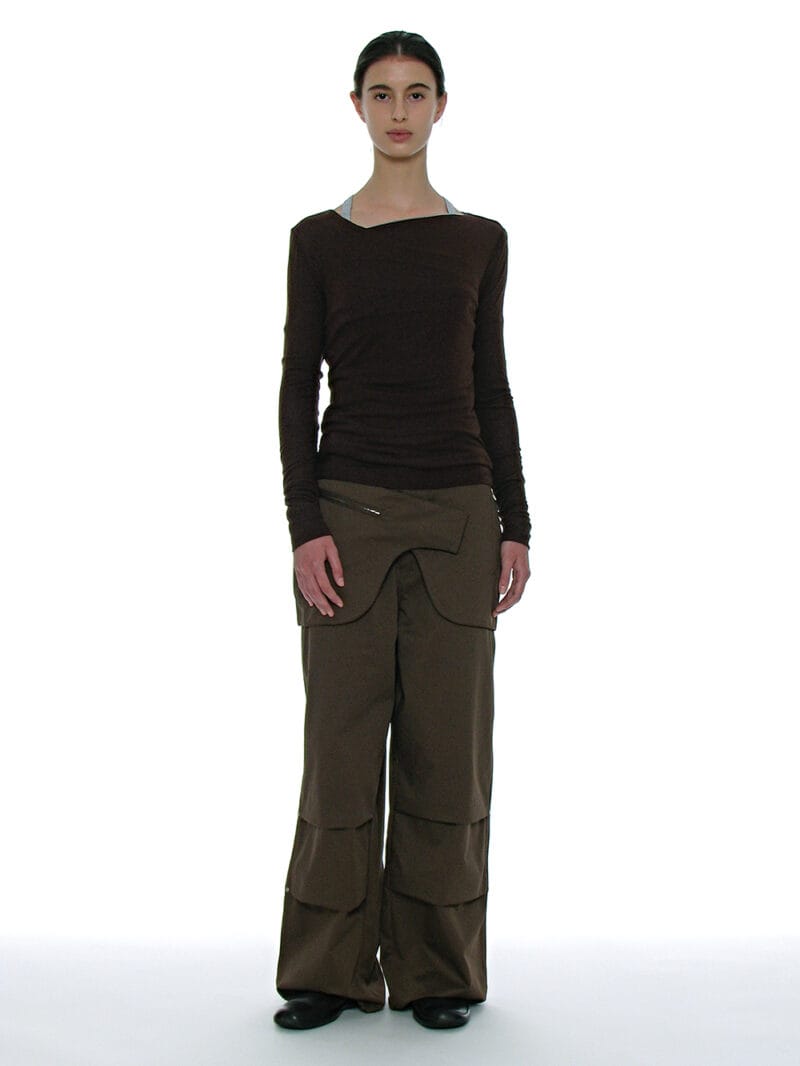 Partimento DOUBLE FACED PINTUCK DRAPE TOP (2 PACK)_DUSTY BLUE