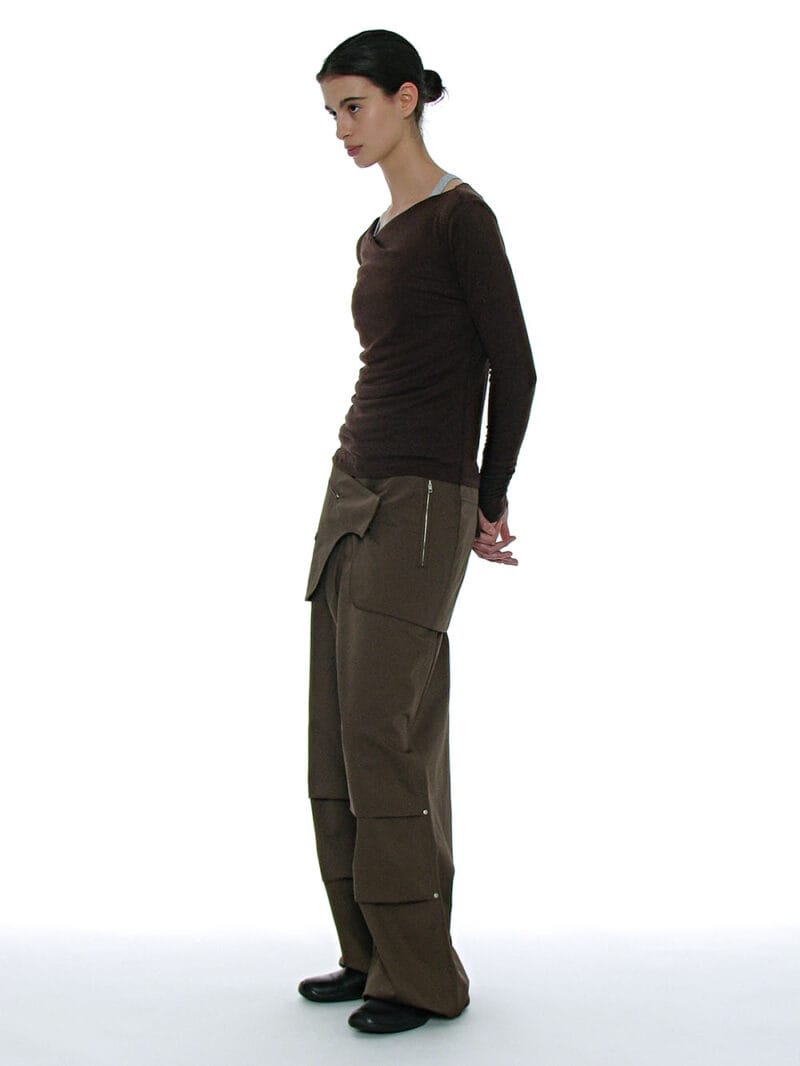 Partimento DOUBLE FACED PINTUCK DRAPE TOP (2 PACK)_DUSTY BLUE