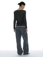 Partimento DOUBLE FACED PINTUCK DRAPE TOP (2 PACK)_CHARCOAL