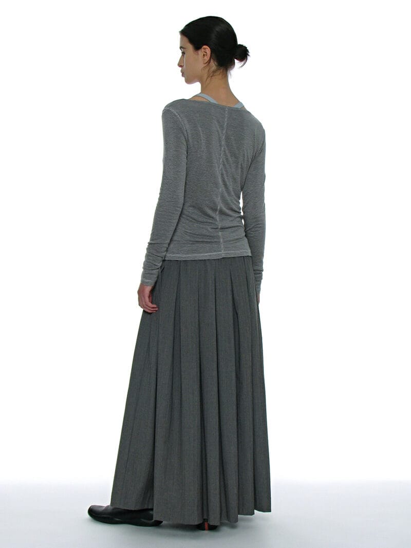 Partimento DOUBLE FACED PINTUCK DRAPE TOP (2 PACK)_CHARCOAL