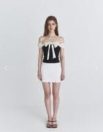 Not Your Rose OFF SHOULDER RIBBON TOP (BLACK)