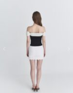 Not Your Rose OFF SHOULDER RIBBON TOP (BLACK)