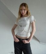 5OML Soml Logo Slim Crop T-shirt (White)