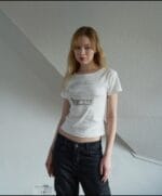 5OML Soml Logo Slim Crop T-shirt (White)