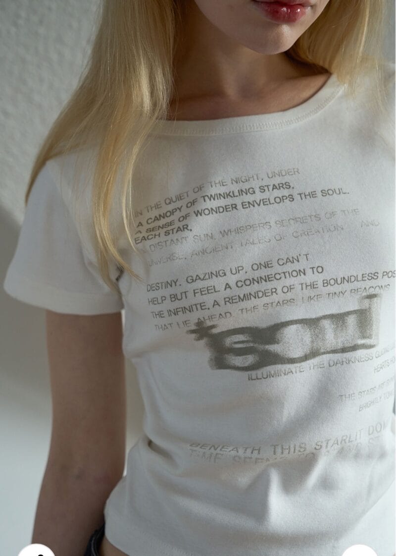 5OML Soml Logo Slim Crop T-shirt (White)