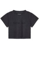 Matinkim PIGMENT LOGO CROP TOP IN DARK GREY