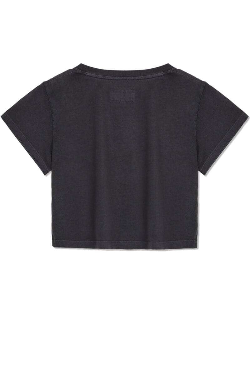 Matinkim PIGMENT LOGO CROP TOP IN DARK GREY