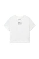 Matinkim LABEL POINT LETTERING CROP TOP IN WHITE