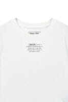 Matinkim LABEL POINT LETTERING CROP TOP IN WHITE