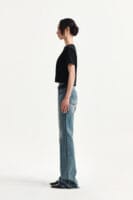 Matinkim LABEL POINT LETTERING CROP TOP IN BLACK