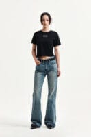Matinkim LABEL POINT LETTERING CROP TOP IN BLACK