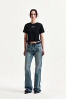 Matinkim LABEL POINT LETTERING CROP TOP IN BLACK