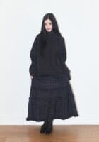 illigo Buckele frill long skirt check - navy