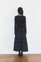 illigo Buckele frill long skirt check - navy