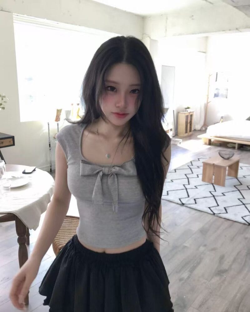 Cloudemotion blit ribbon Top + Cotton if frill sk set