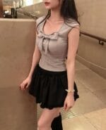 Cloudemotion blit ribbon Top + Cotton if frill sk set