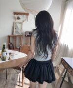 Cloudemotion blit ribbon Top + Cotton if frill sk set