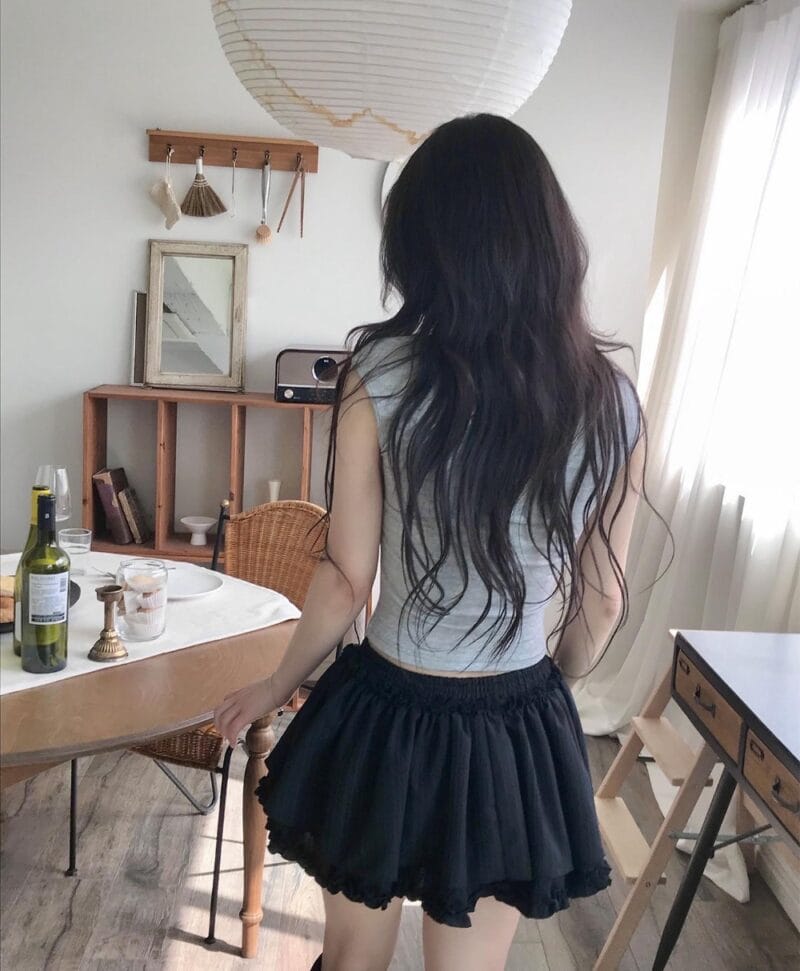 Cloudemotion blit ribbon Top + Cotton if frill sk set