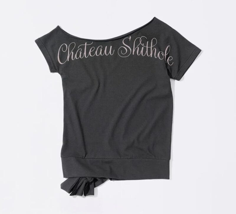 Sculptor Chateau Shithole Tie Tee - Charcoal
