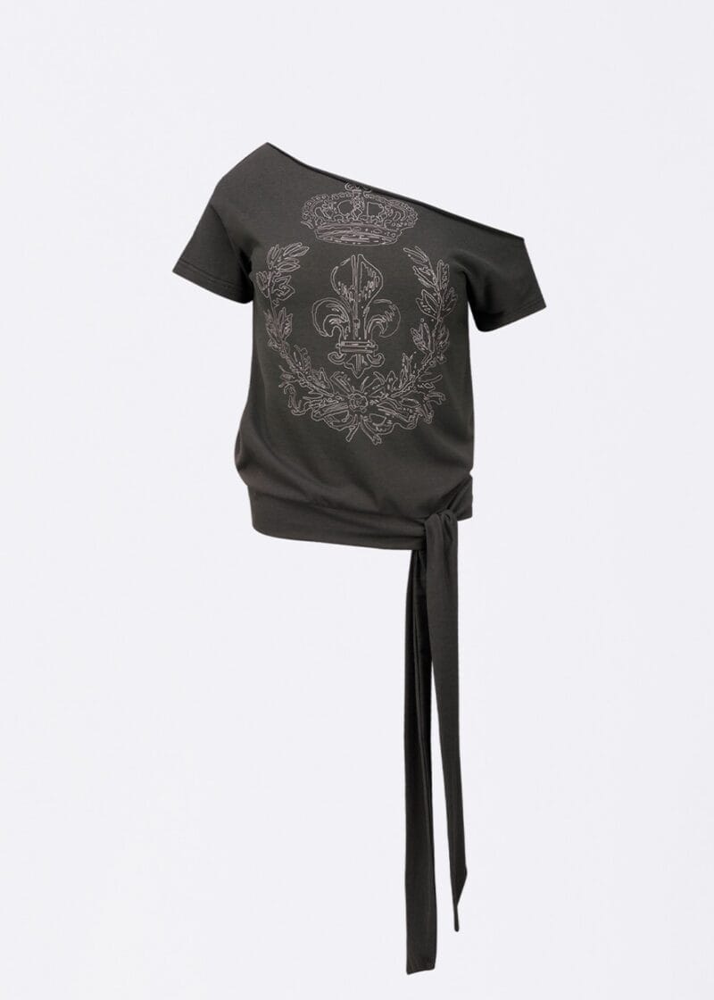 Sculptor Chateau Shithole Tie Tee - Charcoal
