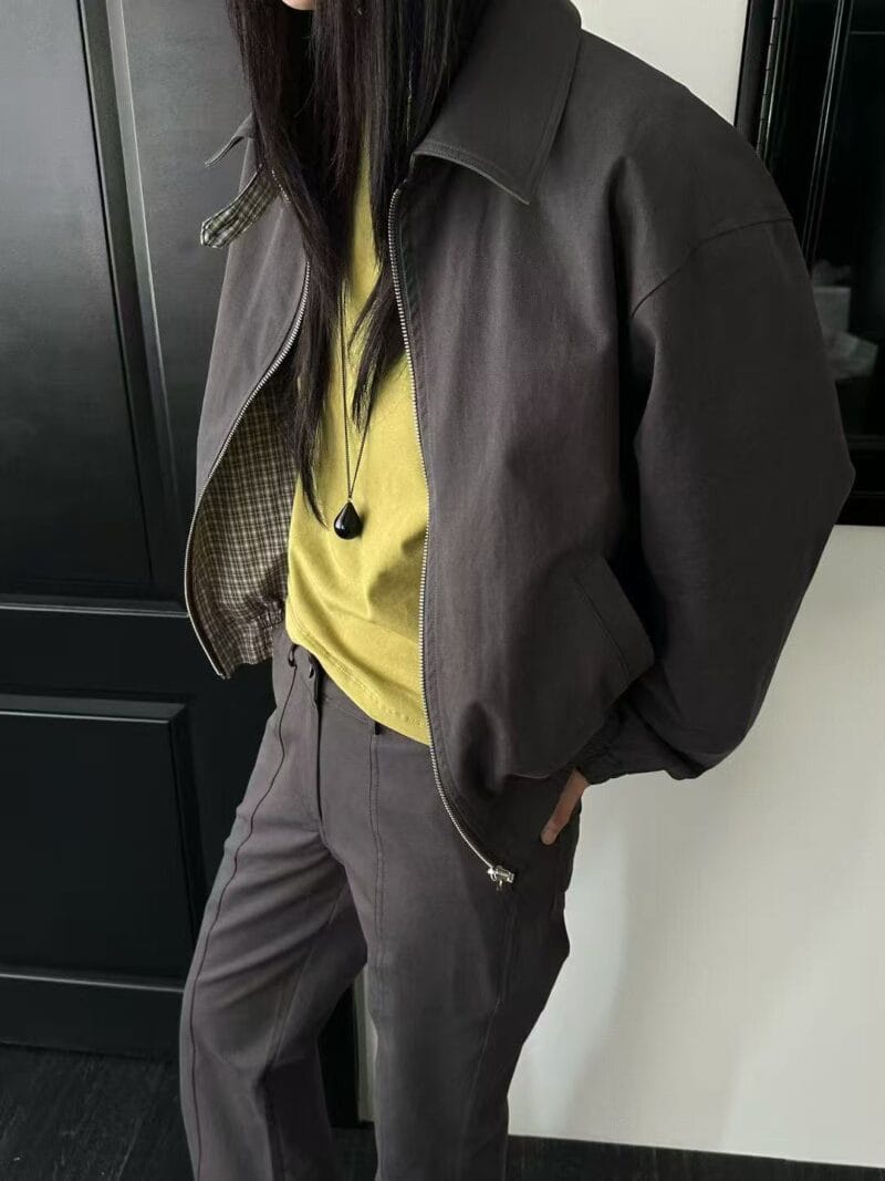 双面百搭短款夹克