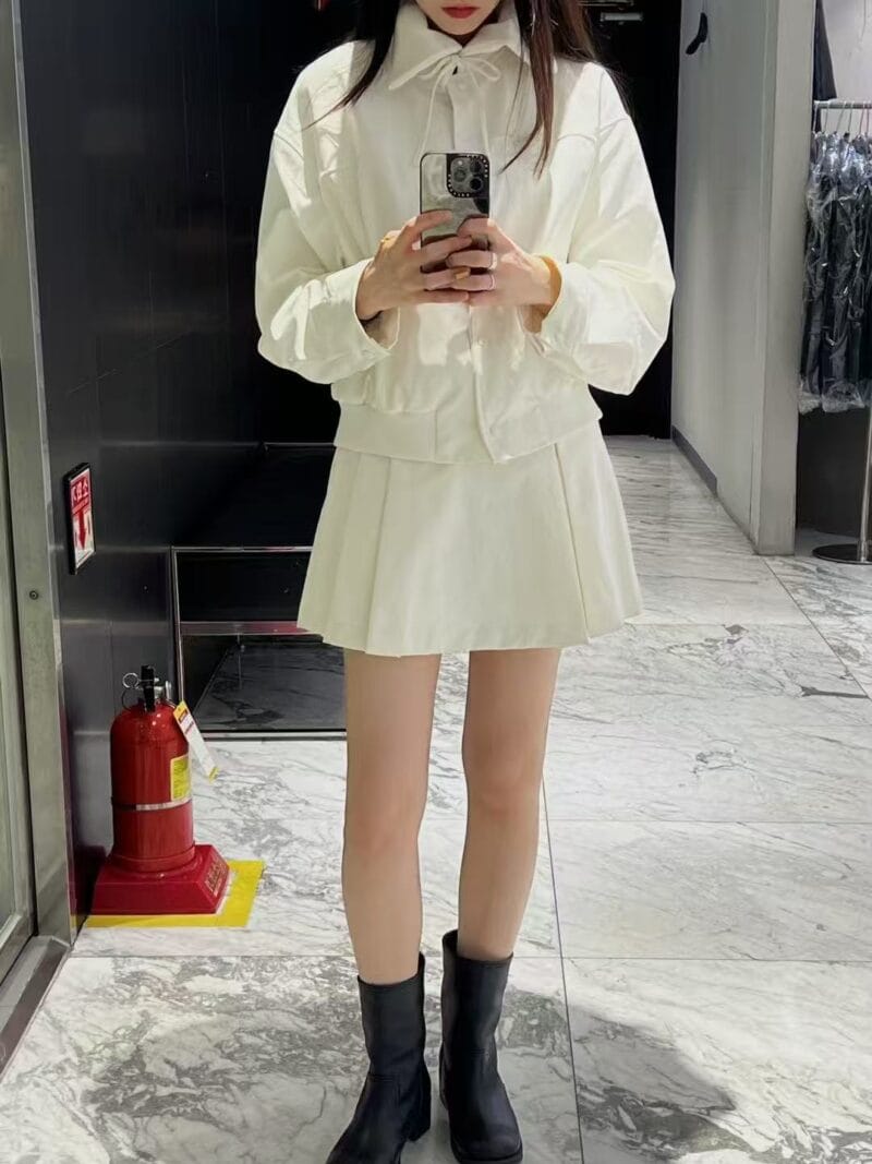 可酷可甜的大翻领夹克外套