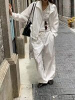 极简风薄款纯白色夹克外套 可当防晒