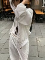 极简风薄款纯白色夹克外套 可当防晒