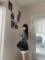 超级miu系的半身裙 西装面料