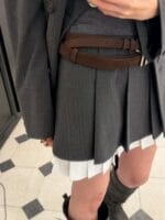 超级miu系的半身裙 西装面料
