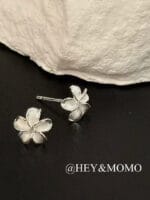 925银 超精致的花朵耳钉