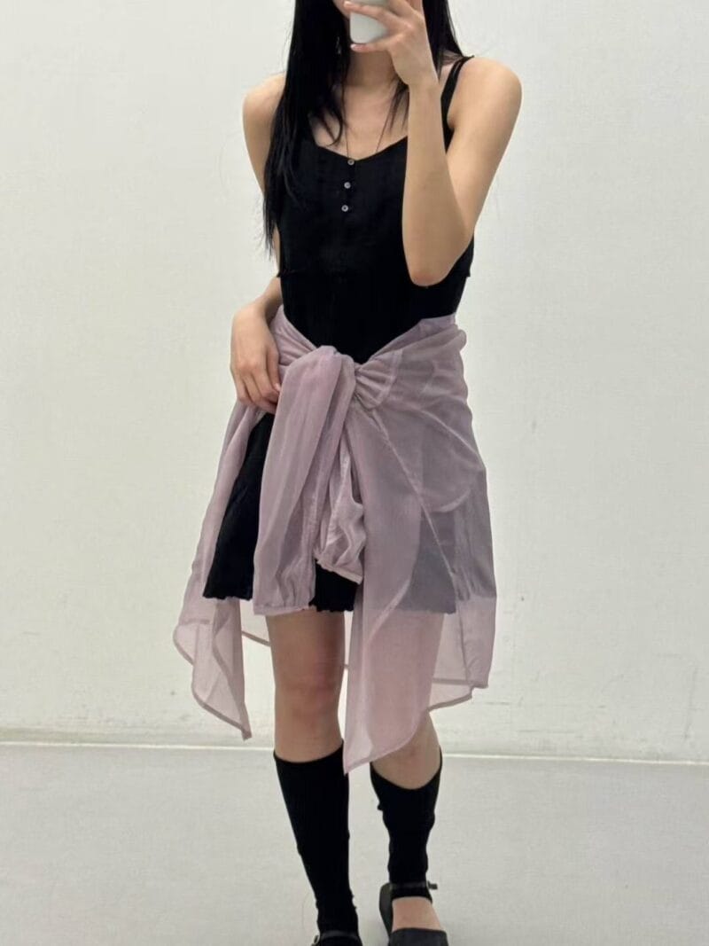 绝美梅子色清透感衬衫 可当防晒