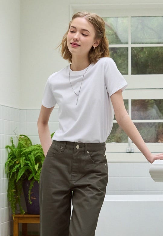 Draw Fit - SUPIMA SILKET CREWNECK HALF-SLEEVE T-Shirts