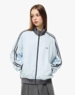 Loose Fit Classic NY Track Top - Sky Blue