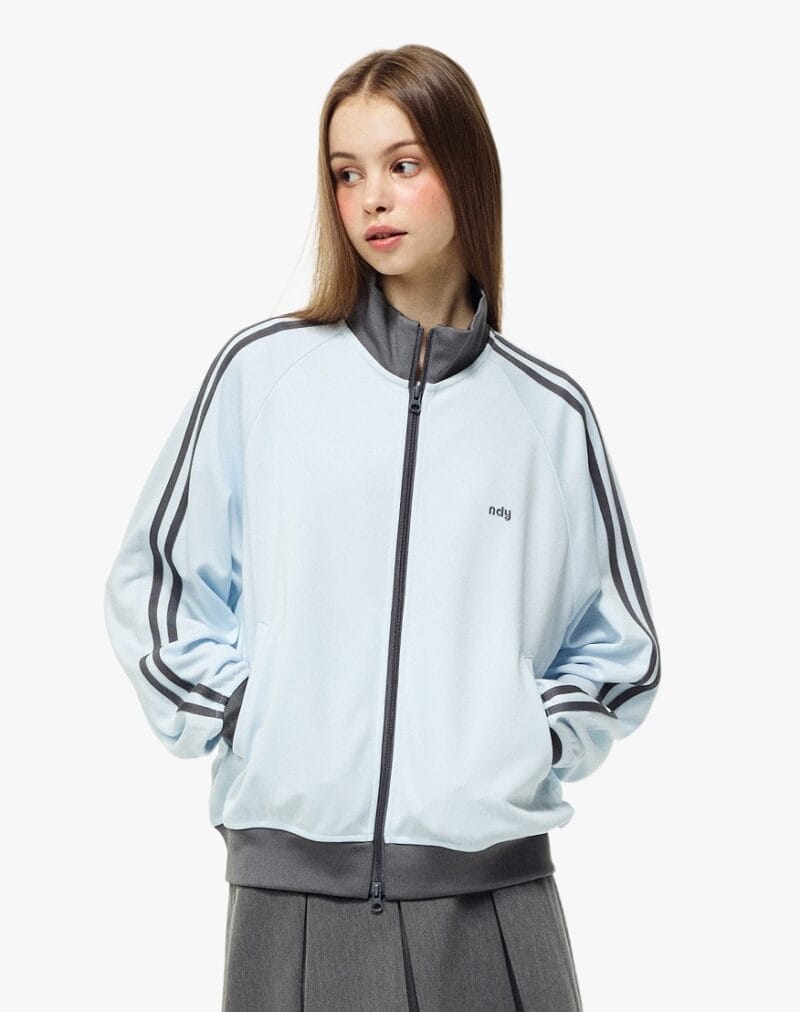 Loose Fit Classic NY Track Top - Sky Blue